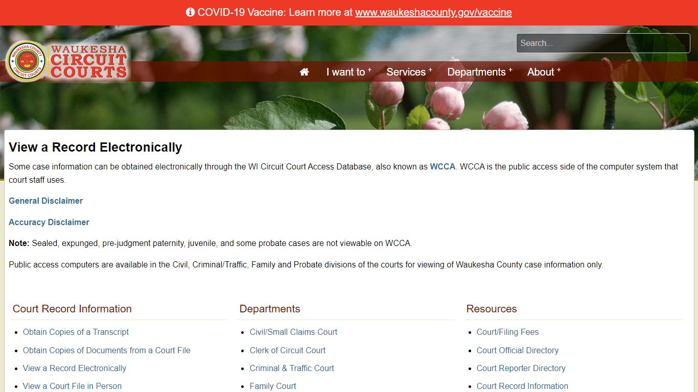 Waukesha County - View a Record Electronically