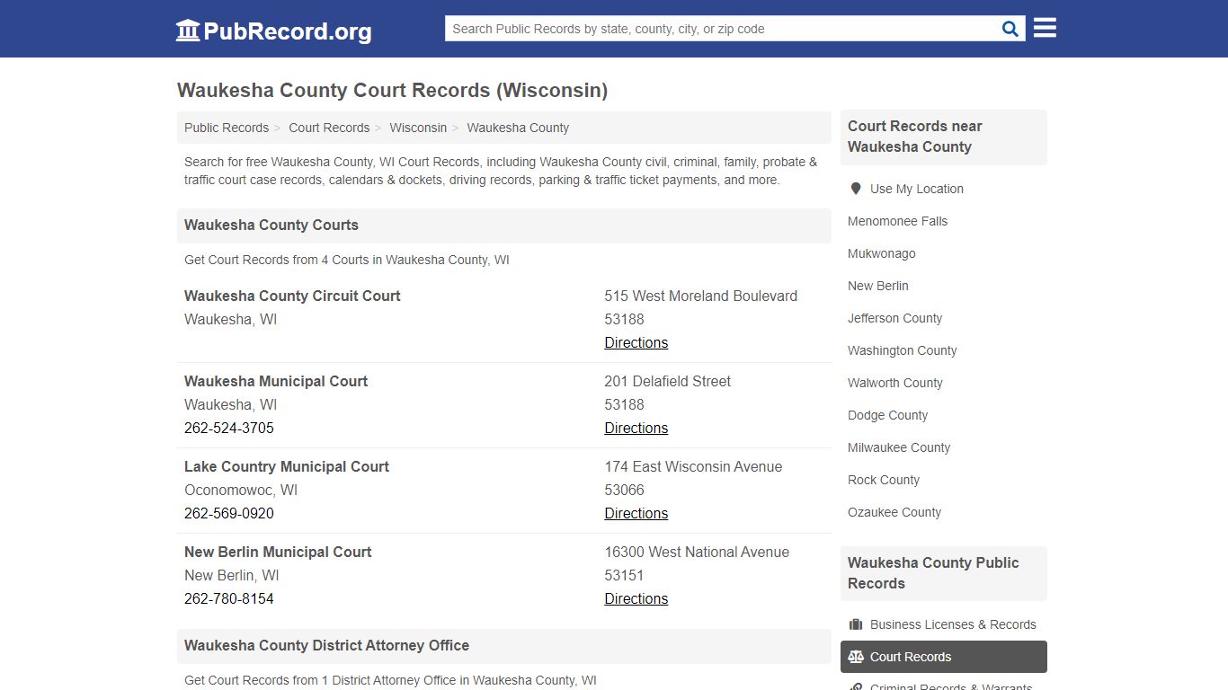 Free Waukesha County Court Records (Wisconsin Court Records)